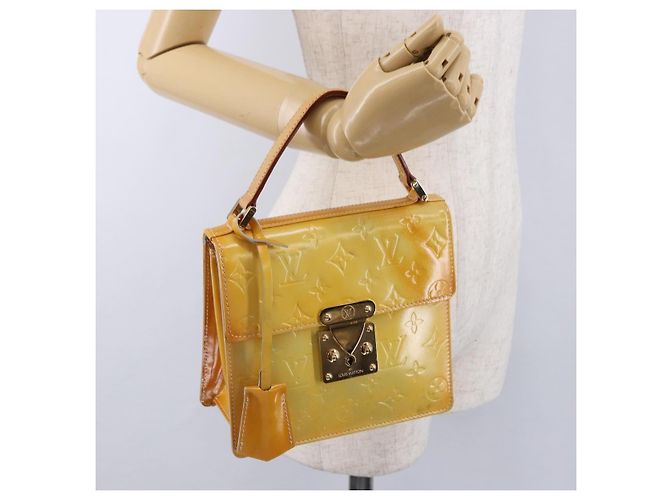 LOUIS VUITTON Monogram Vernis Spring street Hand Bag Gris M91029 LV Auth gh2277 Grigio - vista 23