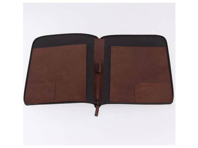 FENDI Borsa Documenti in Tela Zucca PVC Marrone Argento Autentica 191966V - vista 13