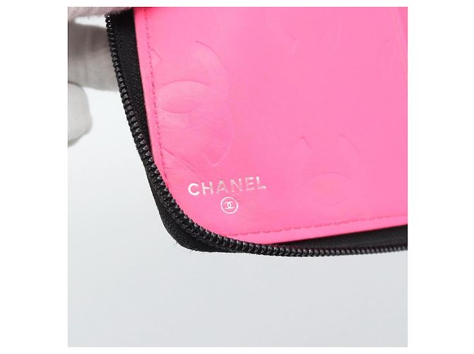 CHANEL Matelasse Cambon Line Long Wallet Pelle Nera Argento CC Auth 194957 Nero - vista 14