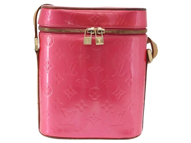 LOUIS VUITTON Monogram Vernis Sullivan Vertical Fuchsia Pink M91259 Auth 195267 Rosa Fuschia - vista 13