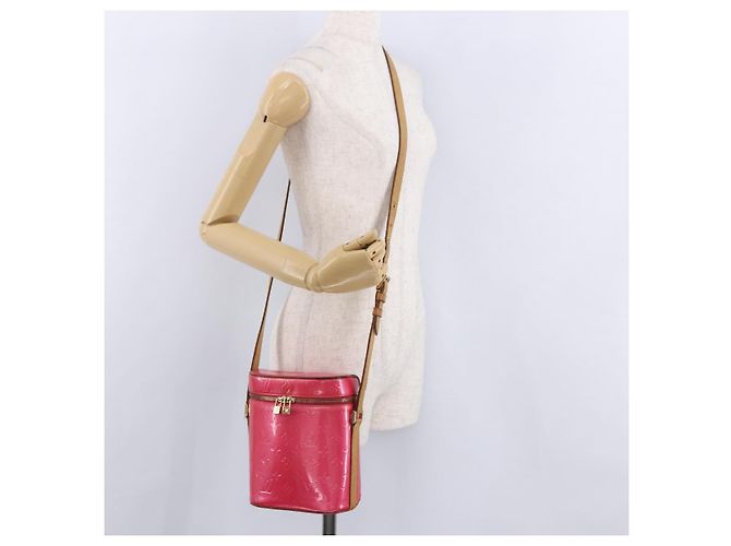 LOUIS VUITTON Monogram Vernis Sullivan Vertical Fuchsia Pink M91259 Auth 195267 Rosa Fuschia - vista 23