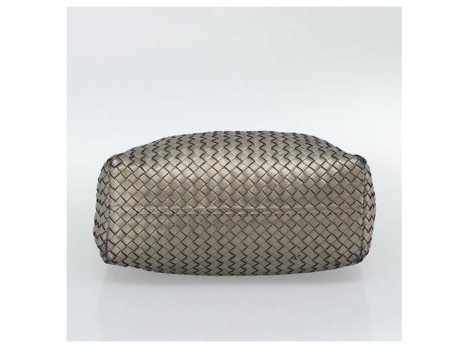 Borsa a Spalla BOTTEGA VENETA INTRECCIATO in Pelle Argento Auth 194742V - vista 10