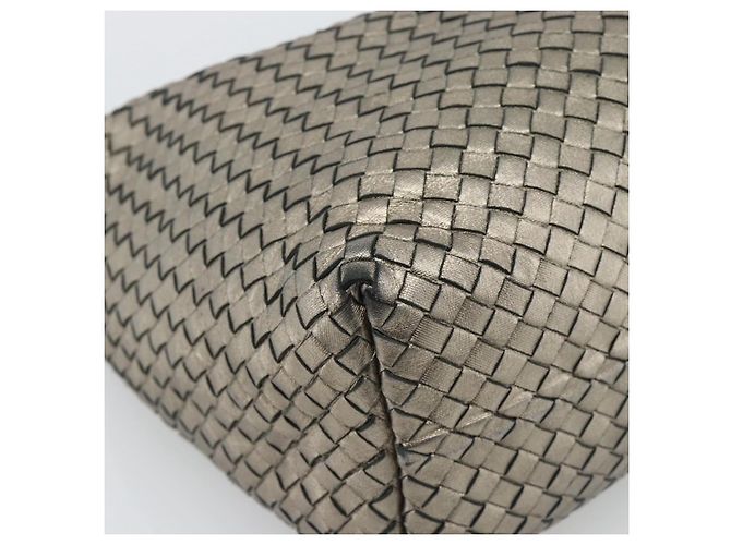 Borsa a Spalla BOTTEGA VENETA INTRECCIATO in Pelle Argento Auth 194742V - vista 12