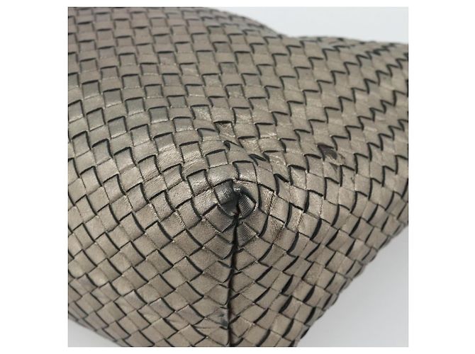 Borsa a Spalla BOTTEGA VENETA INTRECCIATO in Pelle Argento Auth 194742V - vista 13