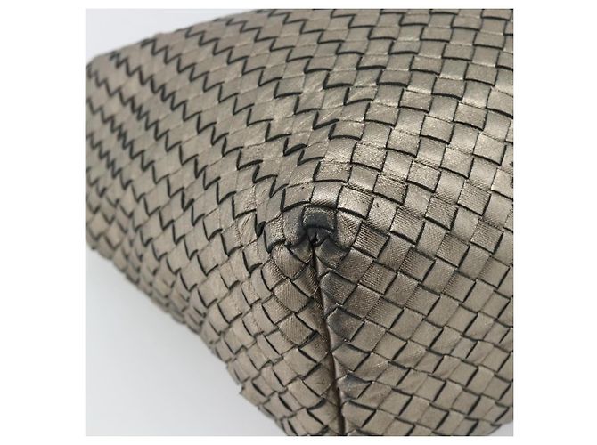 Borsa a Spalla BOTTEGA VENETA INTRECCIATO in Pelle Argento Auth 194742V - vista 14