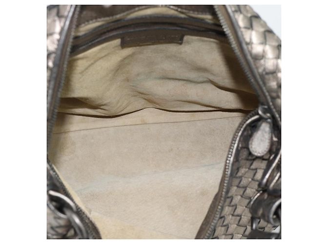 Borsa a Spalla BOTTEGA VENETA INTRECCIATO in Pelle Argento Auth 194742V - vista 17