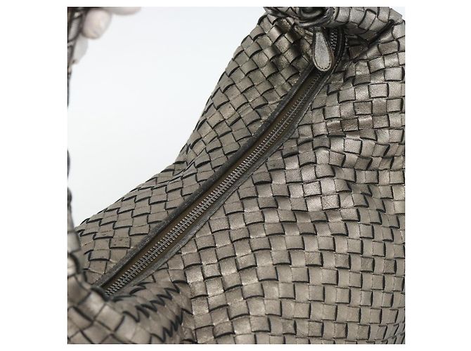 Borsa a Spalla BOTTEGA VENETA INTRECCIATO in Pelle Argento Auth 194742V - vista 6