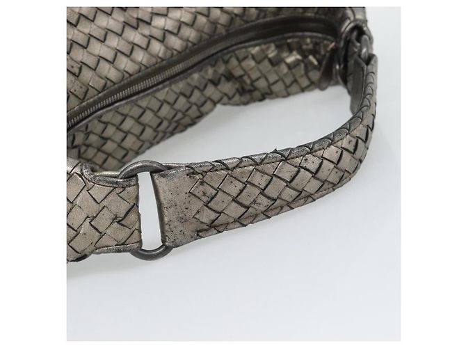 Borsa a Spalla BOTTEGA VENETA INTRECCIATO in Pelle Argento Auth 194742V - vista 7