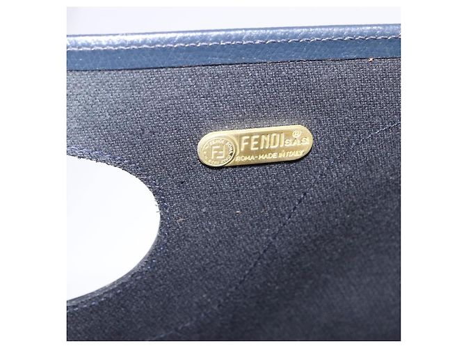 FENDI Handtasche Canvas Navy Black Auth gh2269 Schwarz Marineblau - Ansicht 14