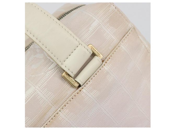 CHANEL Nuova Borsa a Mano Travel Line in Tela Rosa Oro CC Autentica BA14582A - vista 15