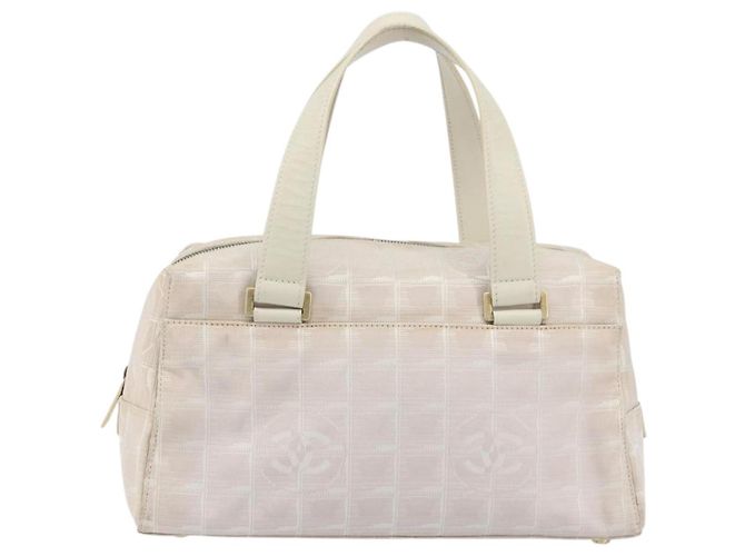 CHANEL Nuova Borsa a Mano Travel Line in Tela Rosa Oro CC Autentica BA14582A - vista 2
