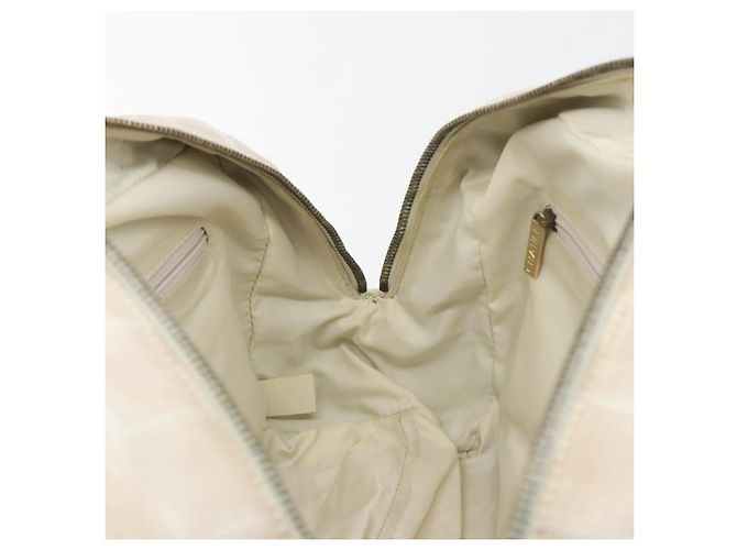 CHANEL Nuova Borsa a Mano Travel Line in Tela Rosa Oro CC Autentica BA14582A - vista 20