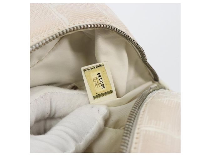 CHANEL Nuova Borsa a Mano Travel Line in Tela Rosa Oro CC Autentica BA14582A - vista 24