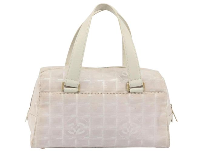 CHANEL Nuova Borsa a Mano Travel Line in Tela Rosa Oro CC Autentica BA14582A - vista 3
