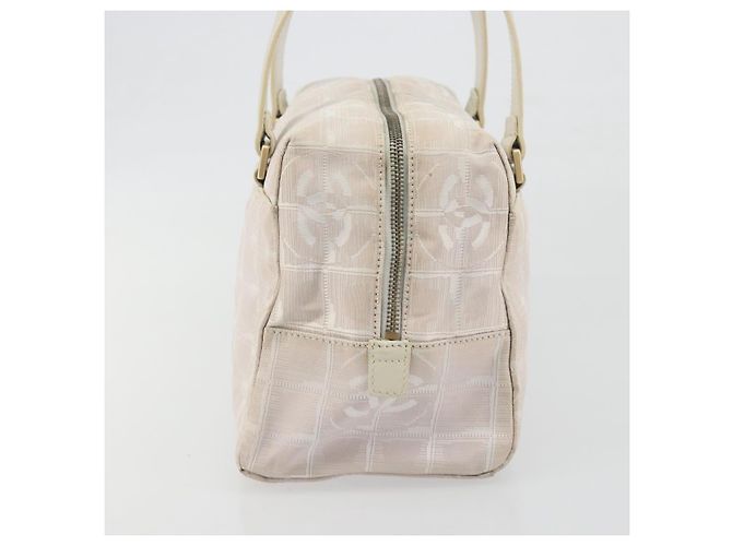CHANEL Nuova Borsa a Mano Travel Line in Tela Rosa Oro CC Autentica BA14582A - vista 4