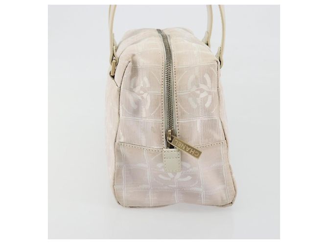 CHANEL Nuova Borsa a Mano Travel Line in Tela Rosa Oro CC Autentica BA14582A - vista 5