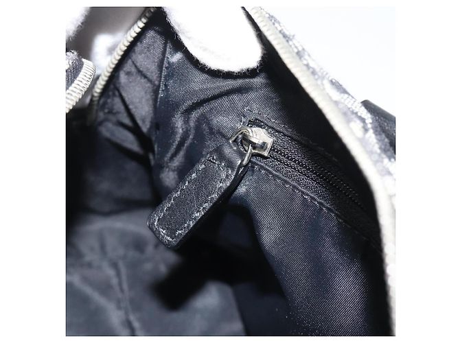 Borsa Boston Christian Dior Trotter Canvas Nera Argento Auth 195251V Nero - view 19