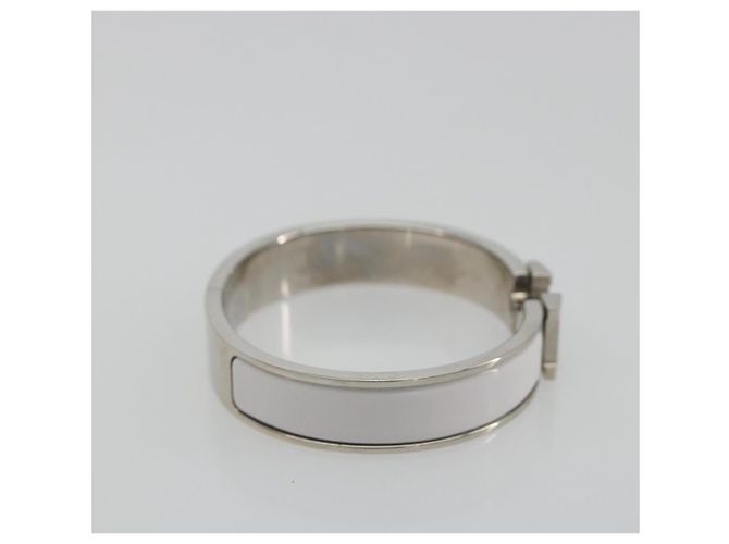 Hermès Pulsera HERMES Click H de metal White Auth 193604M Blanco - vista 5