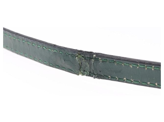 Céline Borsa CELINE in pelle 2way Verde Oro Auth bs36506 D'oro - vista 10