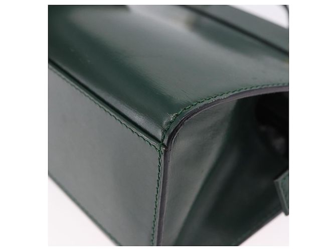 Céline Borsa CELINE in pelle 2way Verde Oro Auth bs36506 D'oro - vista 14