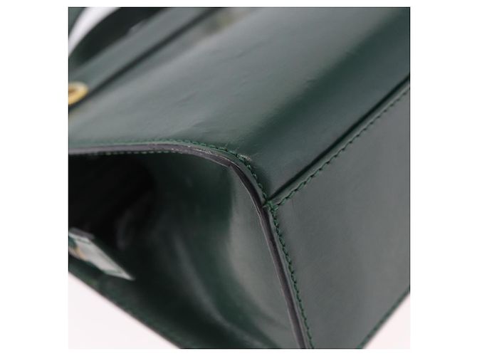 Céline Borsa CELINE in pelle 2way Verde Oro Auth bs36506 D'oro - vista 15
