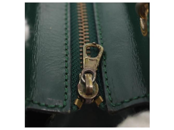 Céline Borsa CELINE in pelle 2way Verde Oro Auth bs36506 D'oro - vista 17