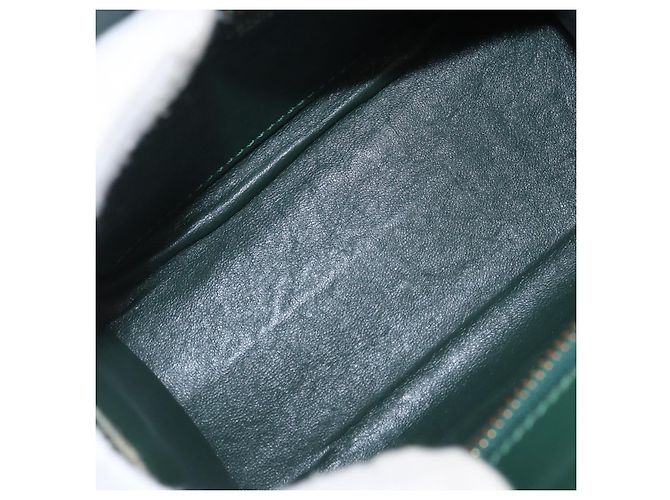 Céline Borsa CELINE in pelle 2way Verde Oro Auth bs36506 D'oro - vista 20