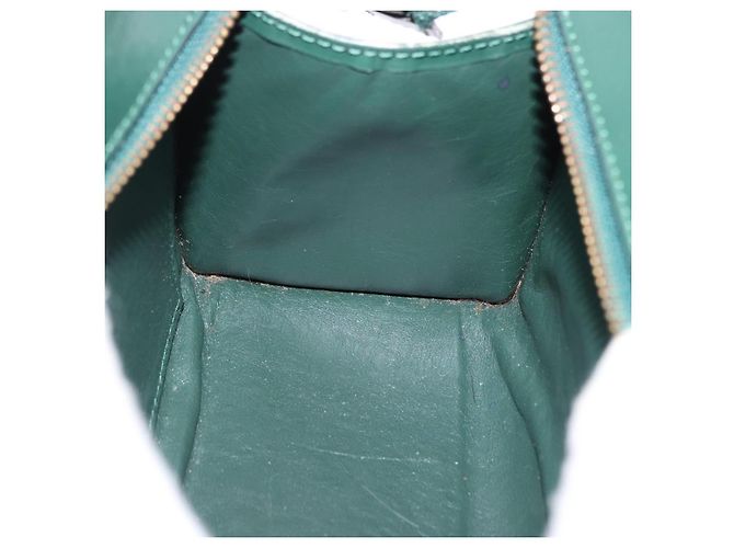 Céline Borsa CELINE in pelle 2way Verde Oro Auth bs36506 D'oro - vista 21