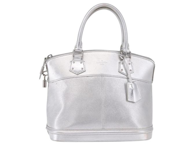 LOUIS VUITTON Borsa Suhari Lockit PM Silver M95541 LV Auth BA14097V Argento - vista 13