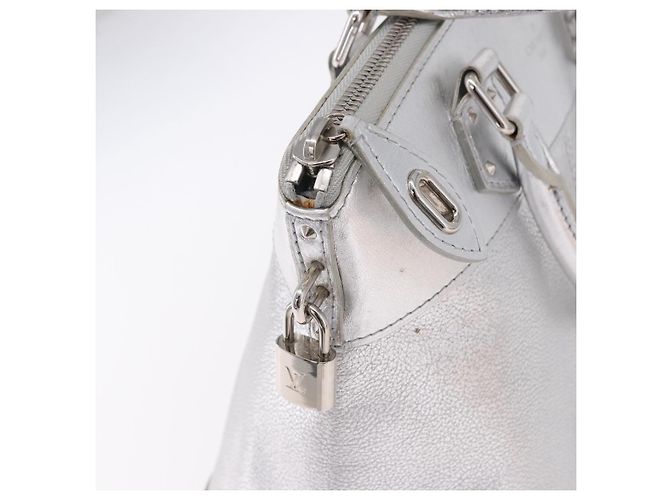 LOUIS VUITTON Borsa Suhari Lockit PM Silver M95541 LV Auth BA14097V Argento - vista 18