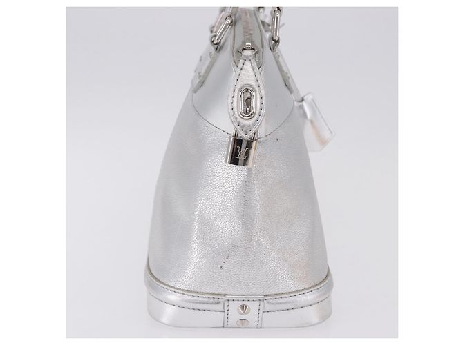 LOUIS VUITTON Borsa Suhari Lockit PM Silver M95541 LV Auth BA14097V Argento - vista 4