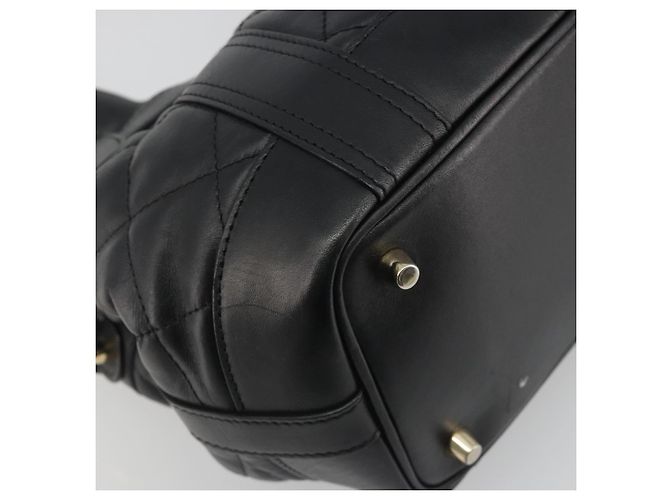 BURBERRY Borsa a mano in pelle nera e oro Auth am12226V Nero D'oro - vista 13