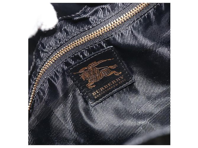 BURBERRY Borsa a mano in pelle nera e oro Auth am12226V Nero D'oro - vista 17