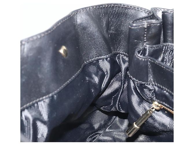 BURBERRY Borsa a mano in pelle nera e oro Auth am12226V Nero D'oro - vista 20
