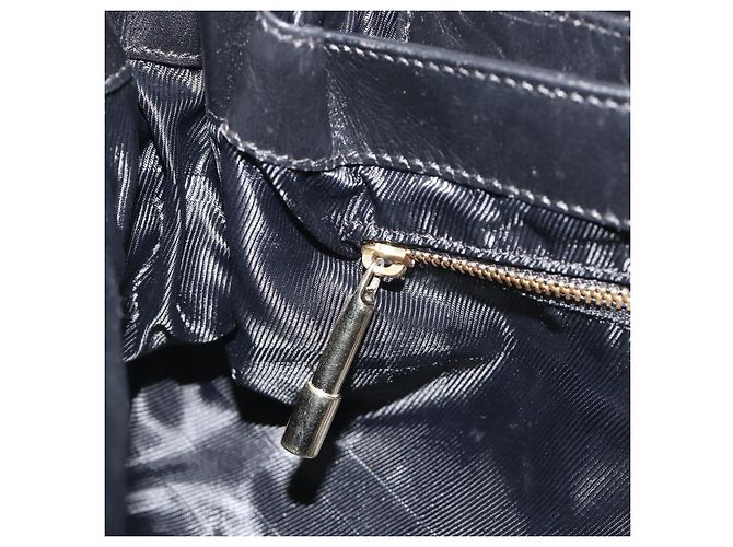 BURBERRY Borsa a mano in pelle nera e oro Auth am12226V Nero D'oro - vista 21