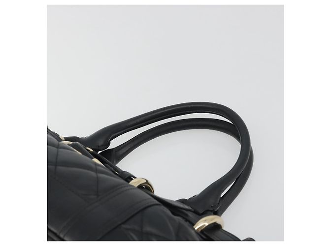 BURBERRY Borsa a mano in pelle nera e oro Auth am12226V Nero D'oro - vista 8