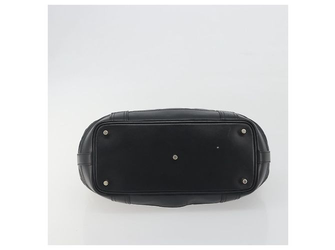 BURBERRY Borsa a mano in pelle nera e oro Auth am12226V Nero D'oro - vista 9