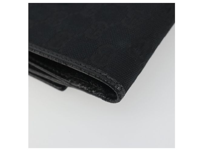 Cartera Bifold GUCCI GG Canvas Negra Plata 112664 Auth BA14621A - vista 11