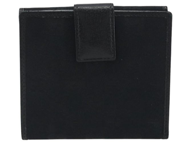 Cartera Bifold GUCCI GG Canvas Negra Plata 112664 Auth BA14621A - vista 3