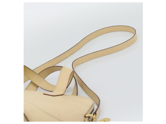Céline Borsa CELINE in pelle 2way Avorio Oro Auth 193579 D'oro Crudo - vista 11