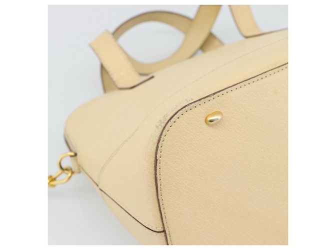 Céline Borsa CELINE in pelle 2way Avorio Oro Auth 193579 D'oro Crudo - vista 14