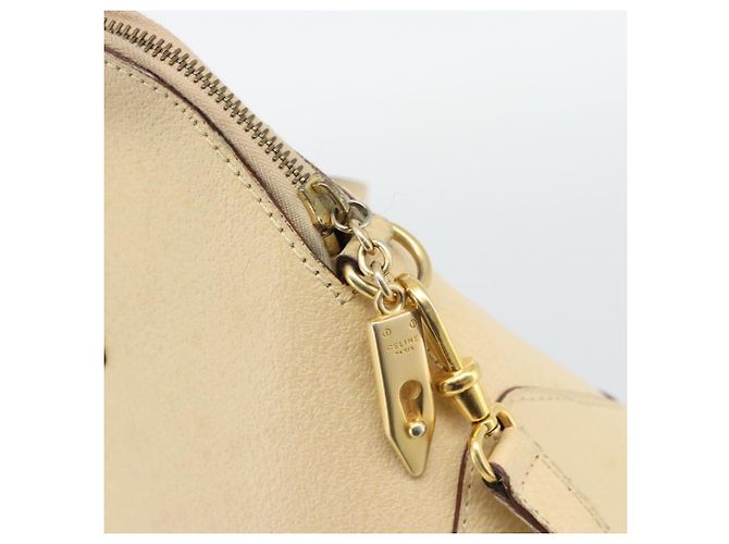 Céline Borsa CELINE in pelle 2way Avorio Oro Auth 193579 D'oro Crudo - vista 17
