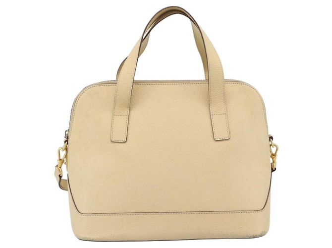 Céline Borsa CELINE in pelle 2way Avorio Oro Auth 193579 D'oro Crudo - vista 2
