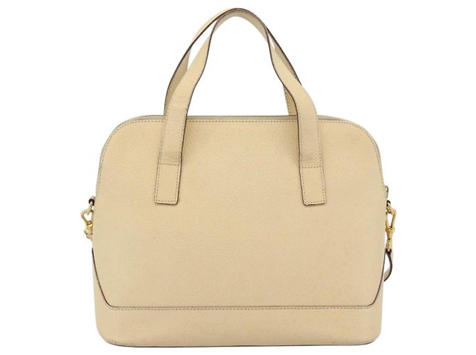 Céline Borsa CELINE in pelle 2way Avorio Oro Auth 193579 D'oro Crudo - vista 3