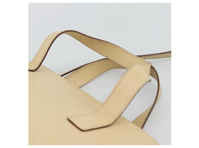 Céline Borsa CELINE in pelle 2way Avorio Oro Auth 193579 D'oro Crudo - vista 8