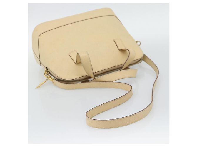 Céline Borsa CELINE in pelle 2way Avorio Oro Auth 193579 D'oro Crudo - vista 9