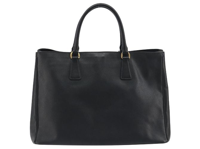 Borsa PRADA Galleria in pelle Saffiano Nero Oro Auth 194656V D'oro - vista 3