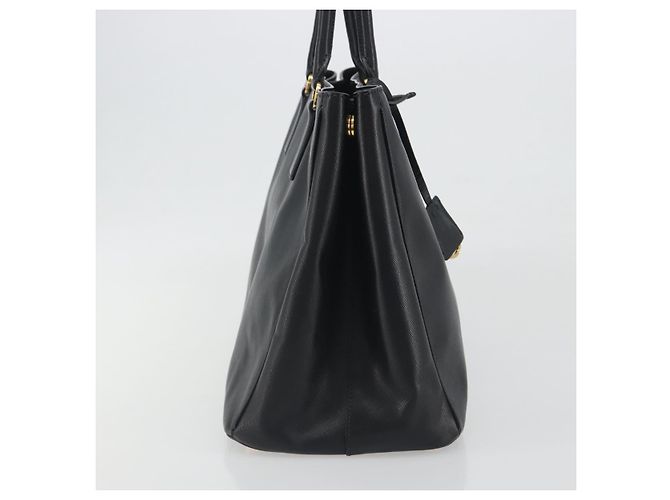Borsa PRADA Galleria in pelle Saffiano Nero Oro Auth 194656V D'oro - vista 5