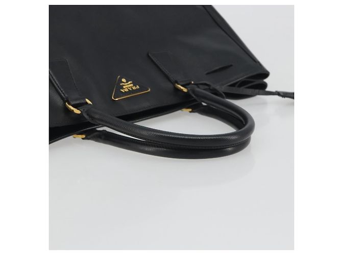 Borsa PRADA Galleria in pelle Saffiano Nero Oro Auth 194656V D'oro - vista 7