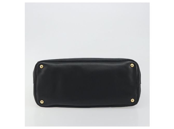 Borsa PRADA Galleria in pelle Saffiano Nero Oro Auth 194656V D'oro - vista 9